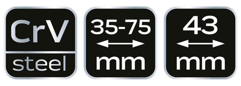 Zweiarmiger Abzieher und Separator 35 - 75 mm, Satz 11-810