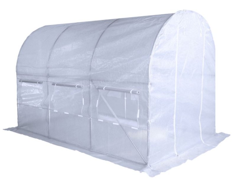 Kerti fóliasátor FEHÉR 2x3m UV-szűrővel PREMIUM