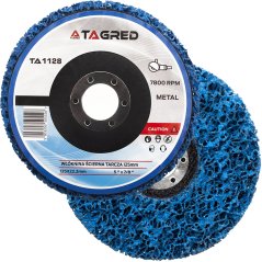Disk za brušenje od netkanog materijala (kovrčava vlakna) 125×22 mm, INOX/METAL, plavi, TA1128