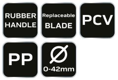 Cuțit pentru tăierea țevilor din plastic 0-42 mm 02-073