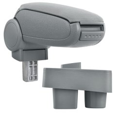 Loketní opěrka Škoda FABIA 2, šedá, textilní potah