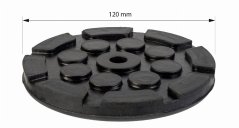 Gumová podložka pre zdvíhacie ramená, 120 x 13 mm.