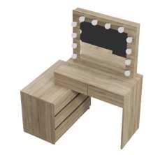 Тоалетна масичка с LED огледало Nicole Sonoma