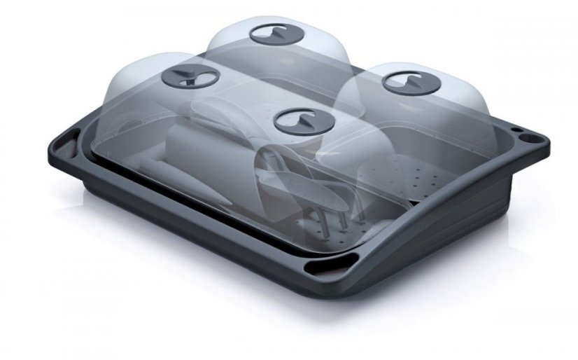 Mini üvegház szerszámokkal 57,6x46x19cm RESPANA Antracit