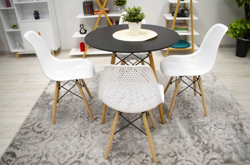 Esszimmerstuhl skandinavischer Stil White Grid