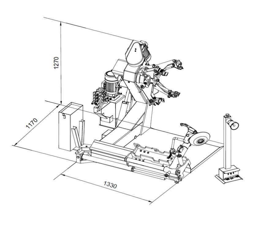 Teherautó gumiszerelő gép TCS 656