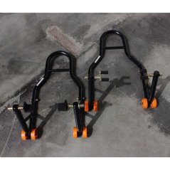 Set de 2 suporturi pentru motociclete - combo față + spate până la 500 kg RAMPA