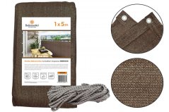 Balkonski paravan 1x5m 95% Balcone Brown