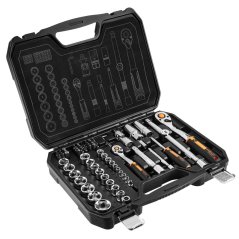 Steckschlüssel 1/2", 1/4", Satz mit 73 Stück, CrV 10-054