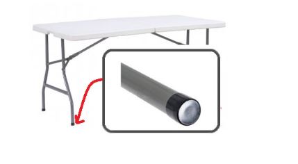 Klappbarer Catering-Tisch 240cm schwarz