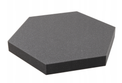 Akustický panel Hexagon 50x50cm, tloušťka 5cm, tmavě šedý