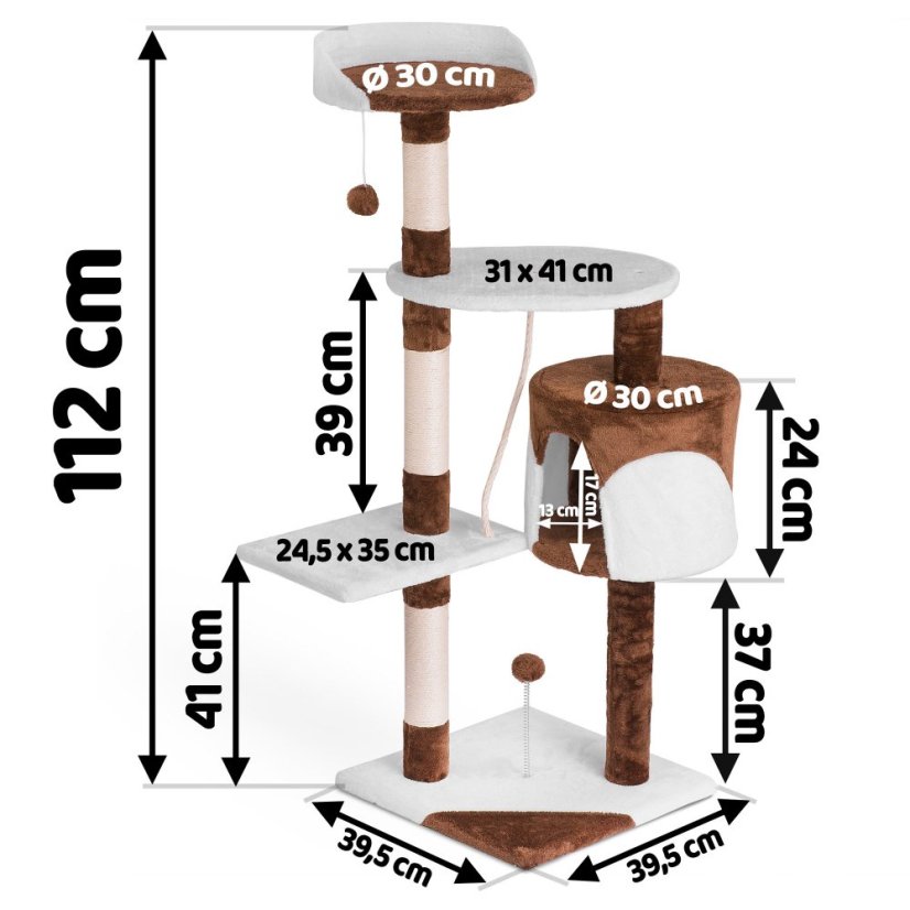 Kratzbaum/ Ruheplatz für Katzen Sora 112cm L DR-260