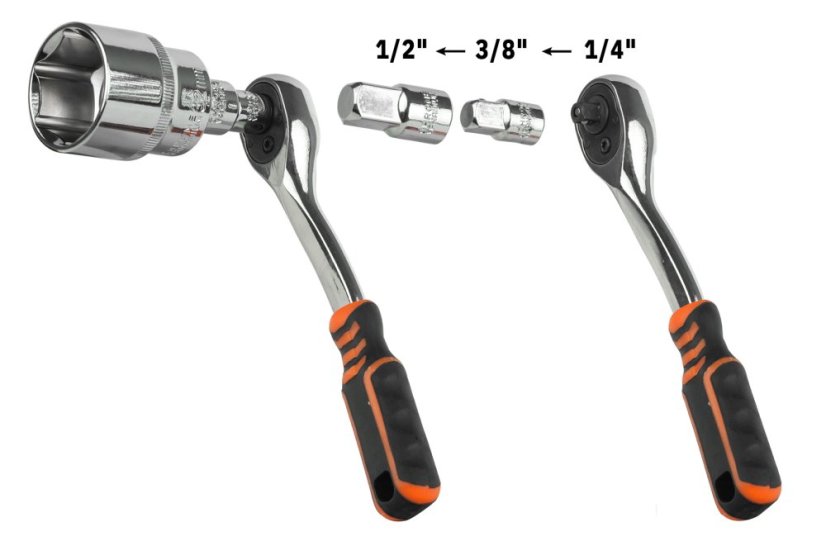Gola 163db-os készlet 1/2",1/4",3/8" dugókulcsok CrV Professional