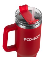 Cană termorezistentă cu pai pentru mașină 1200ml Cherry