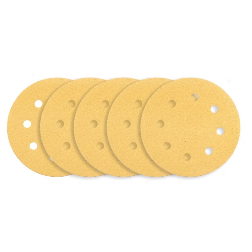 Brusni papir s čičkom 180 mm, K80, 5 kom, s 8 rupa za brusilicu 59G263 54H022