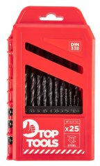 Vrták do kovu, HSS, sada, 1,0 - 13,0 mm, 25 ks 60H725