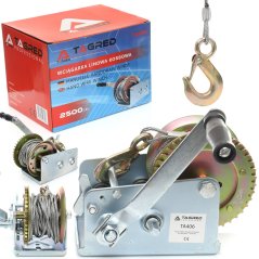 Lanový navijak s kľukou 1134 kg 2500 LBS, lano 10 m TA406