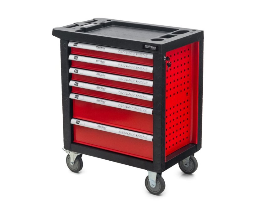 Cărucior de atelier cu unelte 263buc - 6 sertare KD361