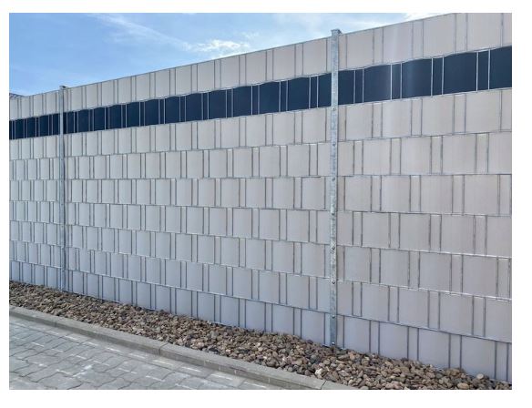 Plasă de umbrire pentru gard 19cm x 35m 450g/m2 Albă + cleme 24buc