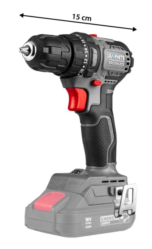 Akumulatorska bušilica/odvijač, 10 mm, 18 V, kompaktna, Energy+, bez baterije 58ge139