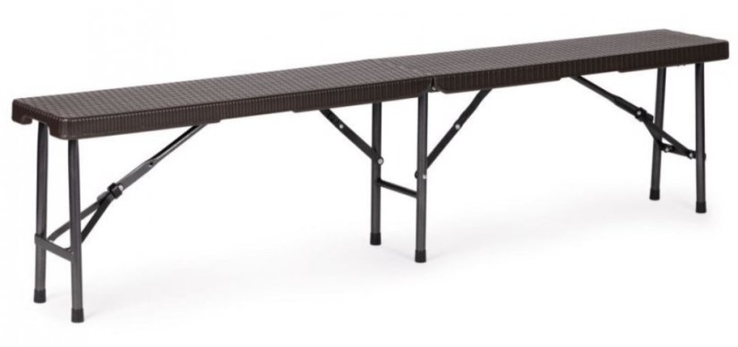 Set catering masă + 2 bănci 180cm Brown Rattan