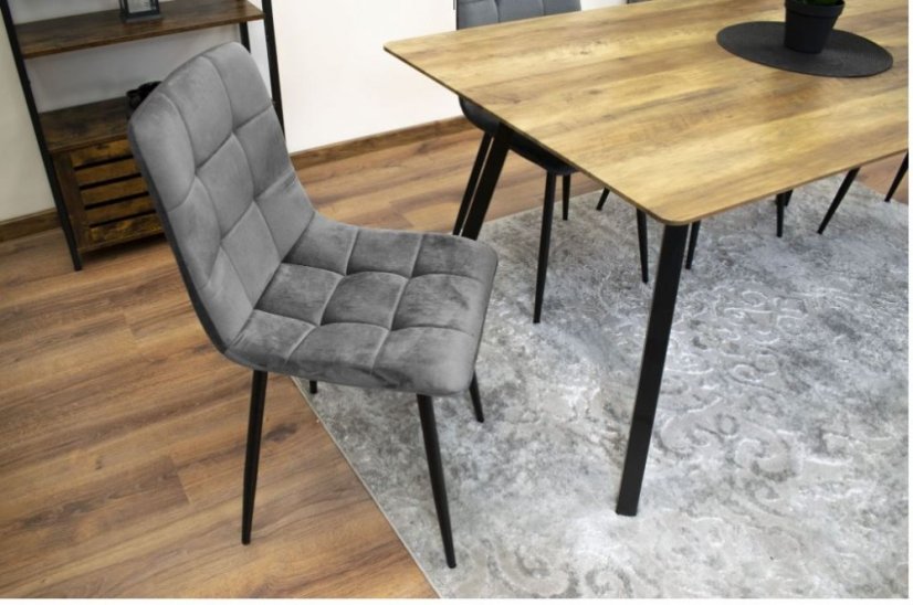 Essensstuhl samten Dark Grey Luxury