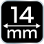 Dláto 14 mm, CRV, dřevěná rukojeť 37-814