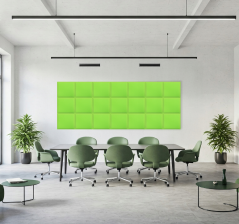 Panou acustic trapezoidal 50x50cm, grosime 5cm, verde deschis