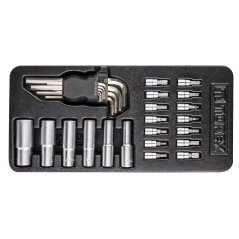 Satz Bits, Steckschlüsseleinsätze und Inbusbits 29-tlg. Einsatz 79R515