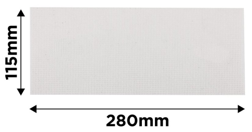 Mreža za mljevenje bijela 115 x 280 mm, P80 58T141