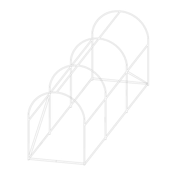 Kerti fóliaház/fóliasátor 2x3m UV filterrel PREMIUM