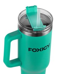 Cană termorezistentă cu pai pentru mașină 1200ml Azure Blue