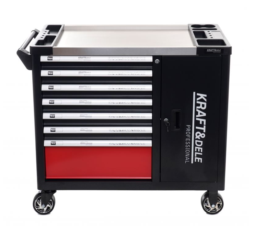 Werkzeugwagen für Werkstätten 299 Stück - 7 Schubladen + Schrank KD1068
