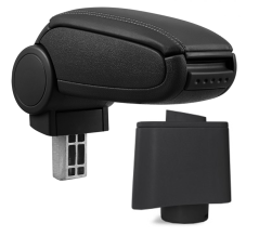 Loketní opěrka VW POLO 5 model 6R - plastový adaptér, černá, eko-kůže