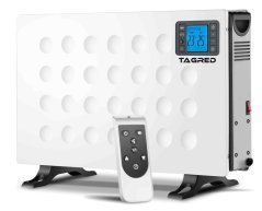 Elektrický konvektorový ohrievač 2000 W, diaľkové ovládanie, LCD časovač, biela farba TA941W