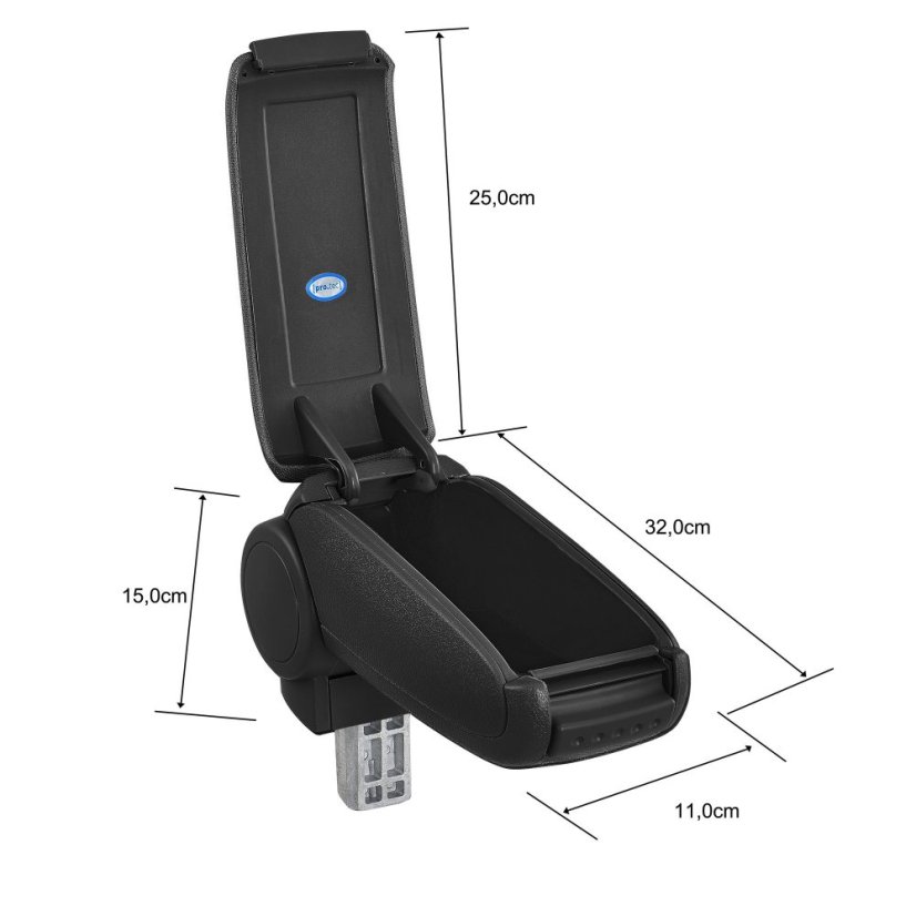 Cotieră Opel CORSA E, piele-eco, neagră