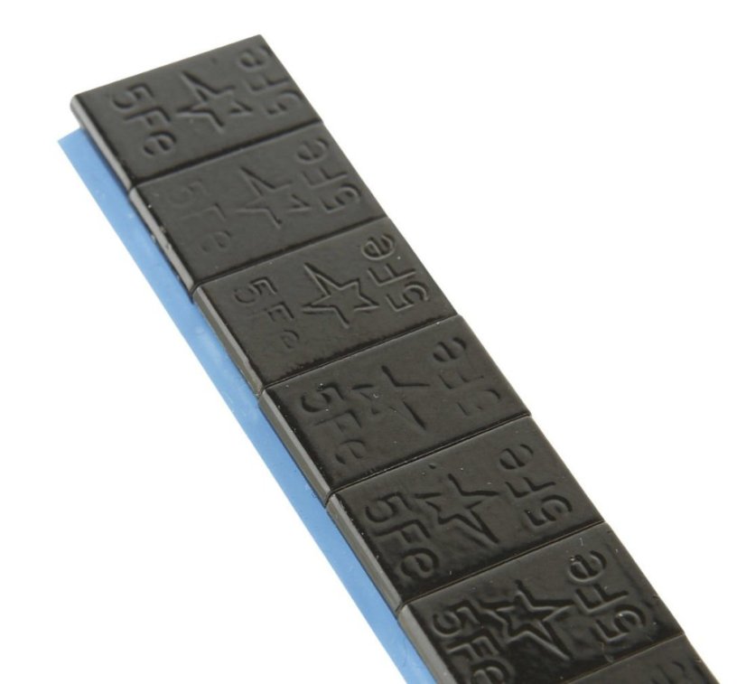 Klebegewichte BLACK 60g Streifen (5g) 100St.