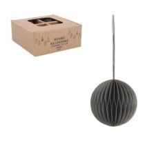 Ukrasne papirnate dekoracije siva 7 cm 4 komada