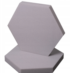 Panou acustic hexagonal 50x50cm, grosime 5cm, gri deschis