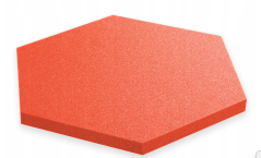 Šesterokutni akustični panel 50x50 cm, debljina 3 cm, crveni