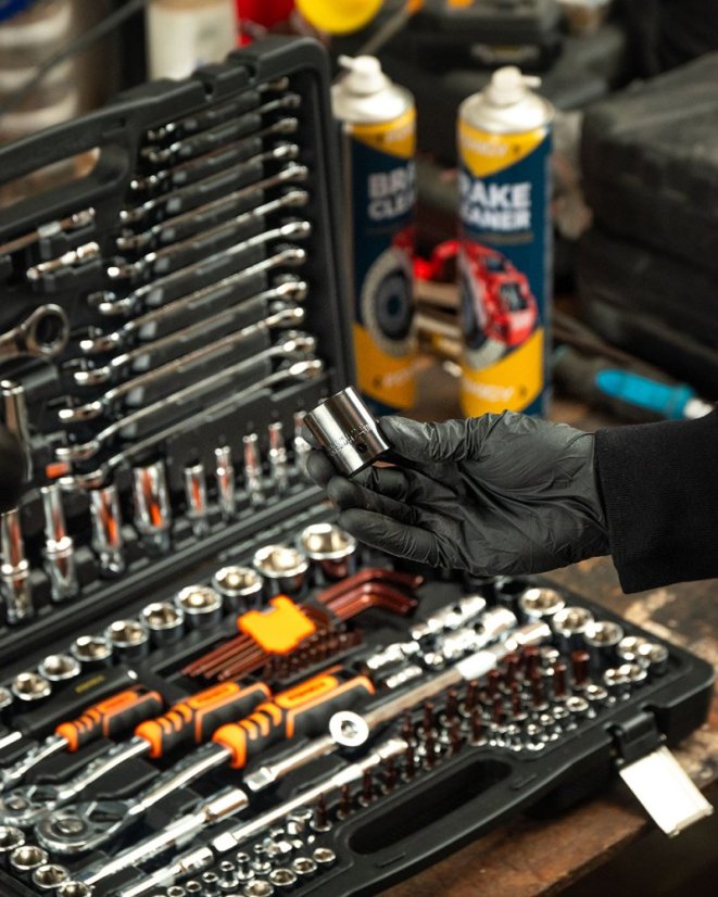 Gola set od 163 nasadnih ključeva 1/2", 1/4", 3/8" CrV Professional