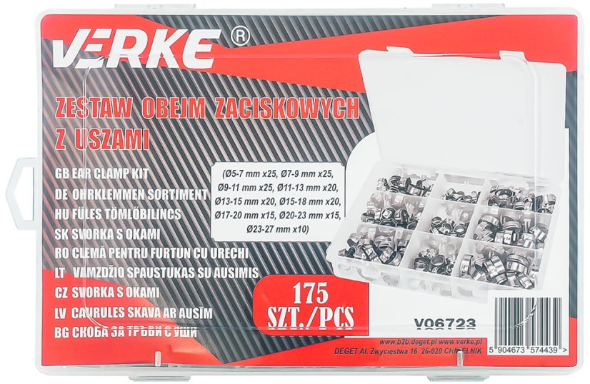 Set deformabilnih stezaljki za crijeva, 175 komada