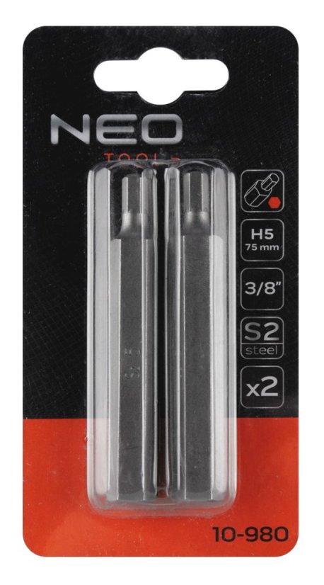 HEX 5 x 75 mm, S2 x 2 St. 10-980