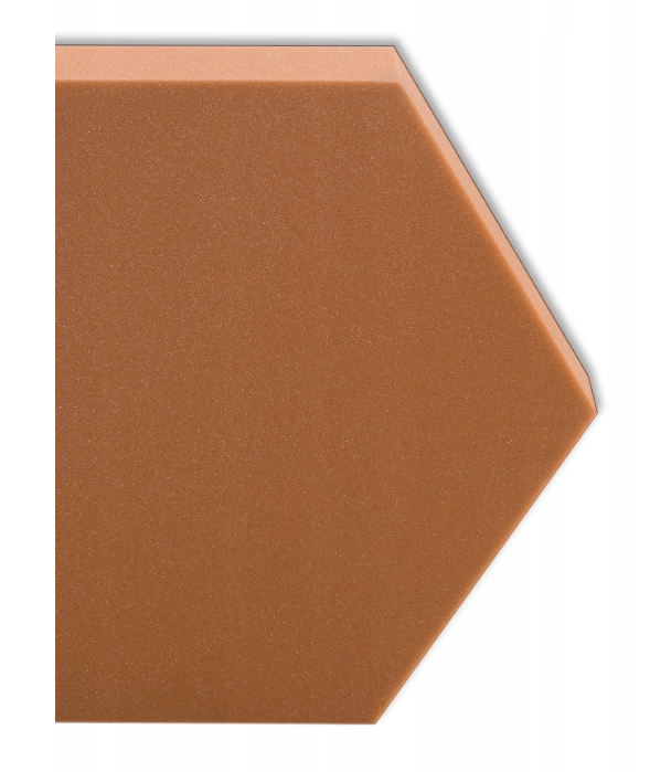 Akustický panel Hexagon 50x50cm, tloušťka 5cm, hnědý