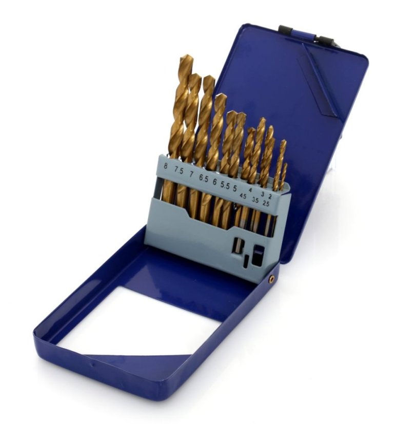 Titanbohrer für Metall, Bohrer 2,0–8,0 mm, 13 Stück, TA1034