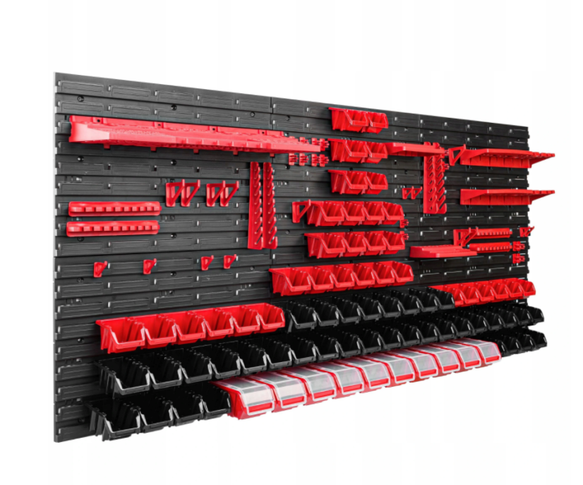 Stena na náradie 172x78cm + 78 boxov