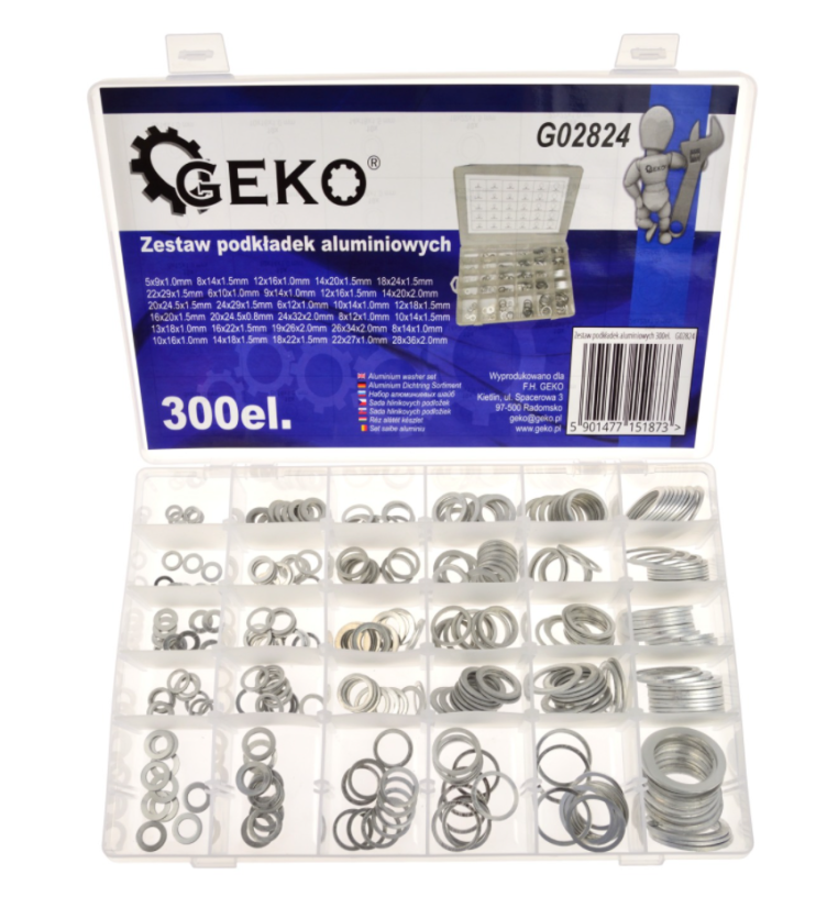 Aluminium-Unterlegscheibensatz 300Stück G02824