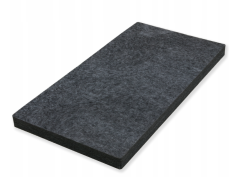 Panou acustic din poliester 50x100cm, grosime 5cm, gri