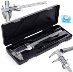 Aparat electronic de măsurare din oțel inoxidabil, afișaj LCD 0-150 mm + carcasă TA4100