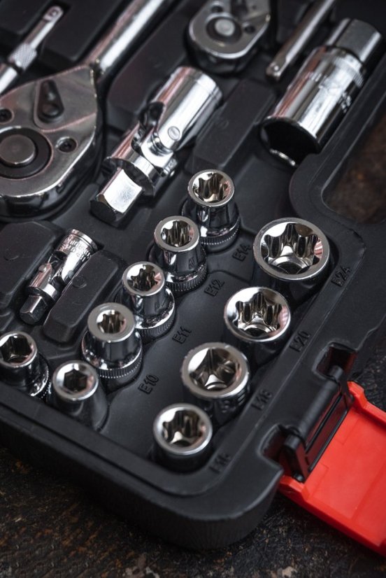 Gola készlet  1/2",1/4 "108db dugókulcs Crv